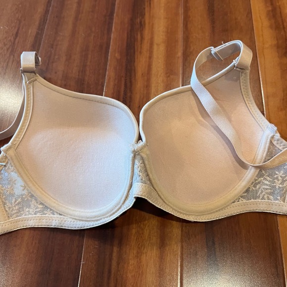 Rene Rofe Beige Bra Style B2389 Underwire Nude Floral Intimates New Size 34B - Picture 6 of 9